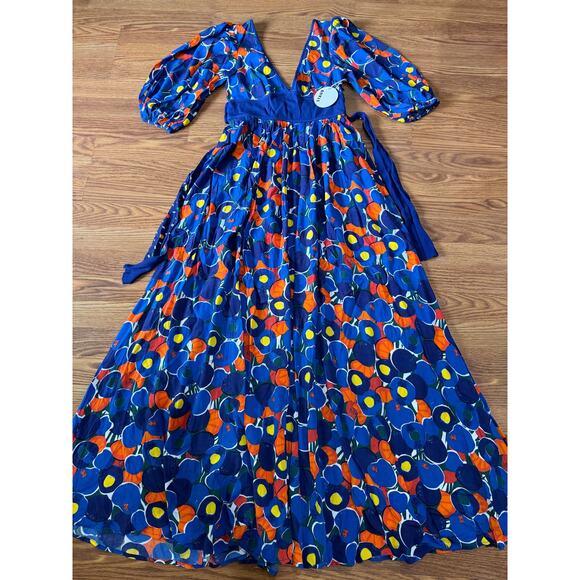 STAUD Affogato printed crepe de chine maxi dress size 4 / small - Picture 11 of 15